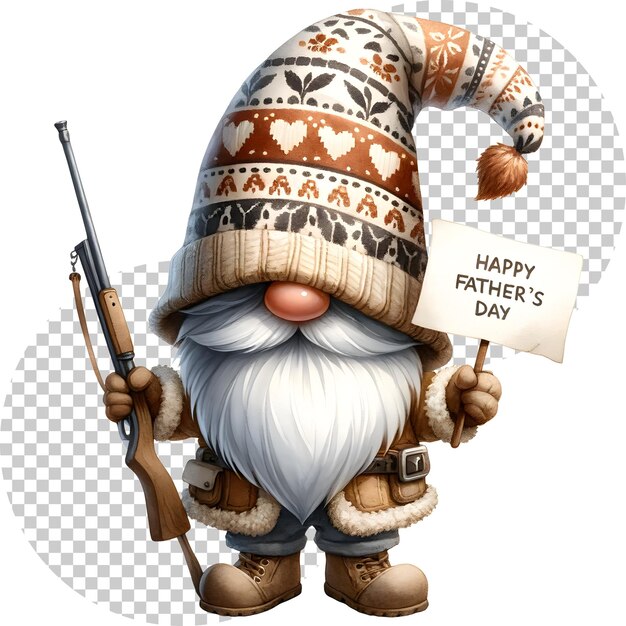 PSD gnome vadersdag aquarel clipart illustratie