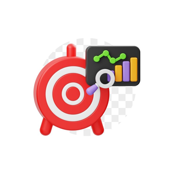 PSD goal analysis 3d icon