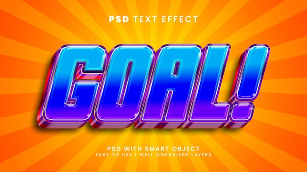 Goal football text effect editable soccer and stadium text style