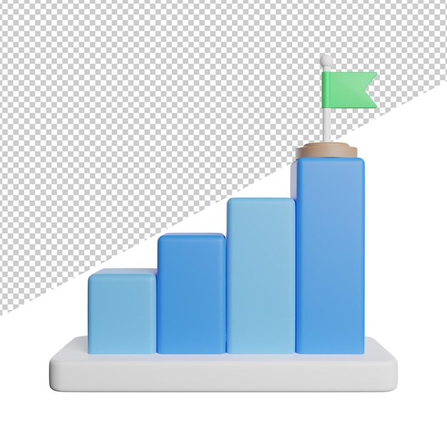 Goal Target Focus front view icon 3d rendering illustration on transparent background