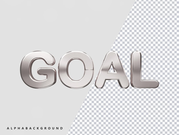 Goal text effect vector illustration