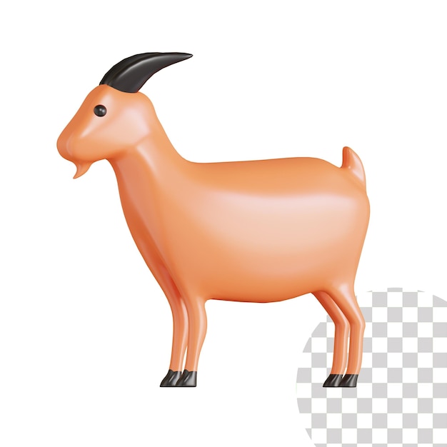 PSD goat 3d illustration