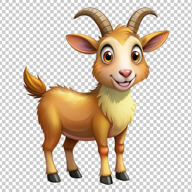 Goat cartoon character transparent background