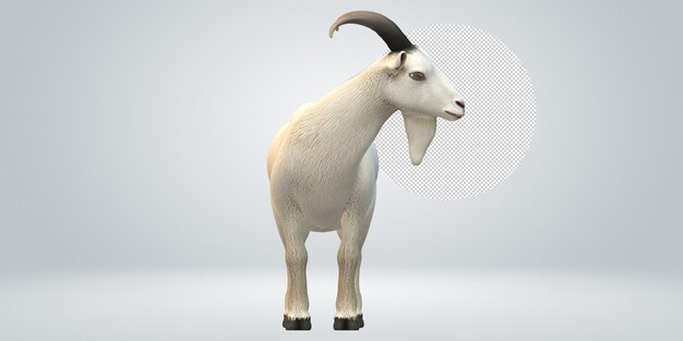 Goat isolated on a transparent background