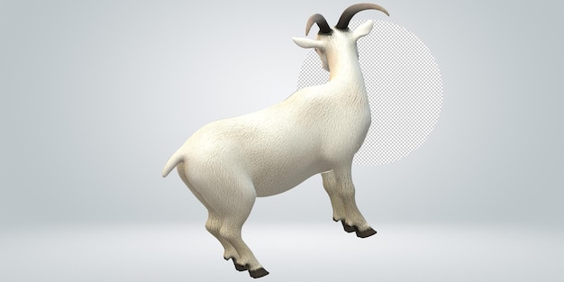 PSD goat isolated on a transparent background