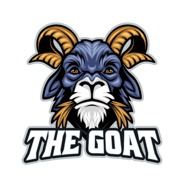 The goat logo with the title'the goat '