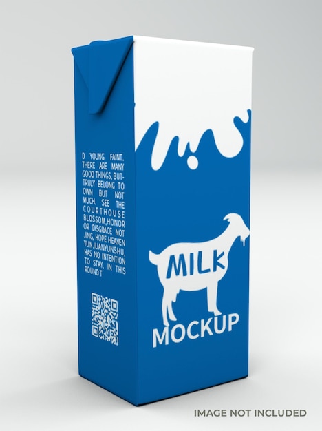 Mockup di confezione di latte di capra