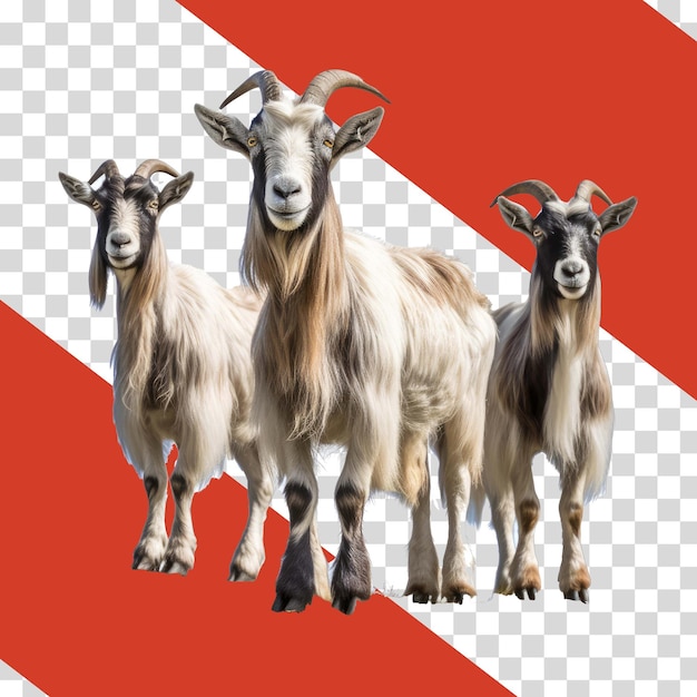 PSD goats png isolated on transparent background