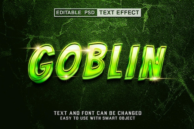 PSD effetto di testo modificabile goblin