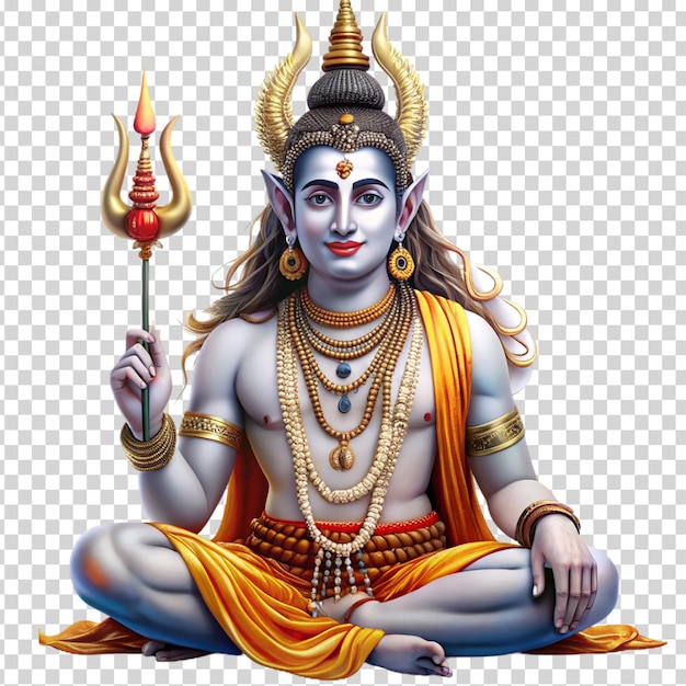 PSD god shiva on transparent background