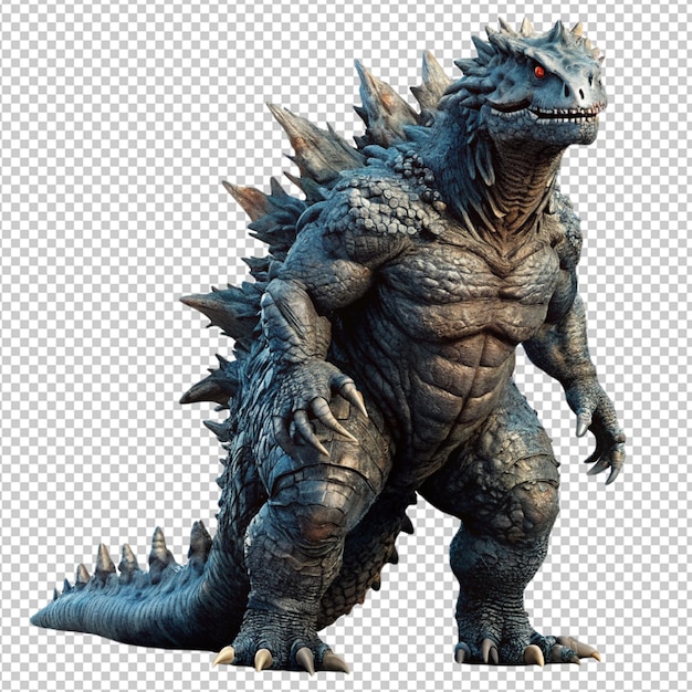 PSD godzilla on transparent background