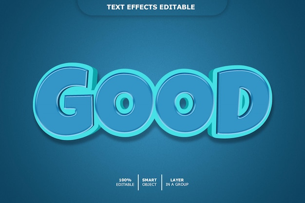 goed - bewerkbaar lettertype-effect