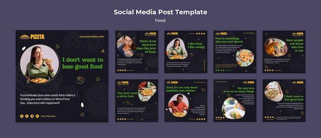 PSD goed eten social media posts pack