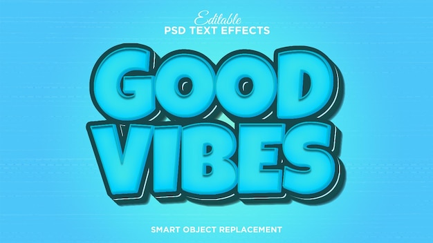 Goede vibes 3D tekst effect
