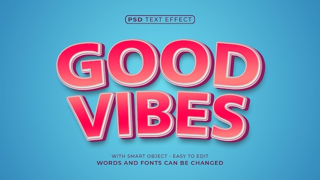 Goede Vibes PSD tekst effect