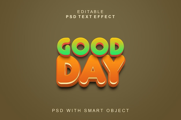 Goedendag 3d-teksteffect