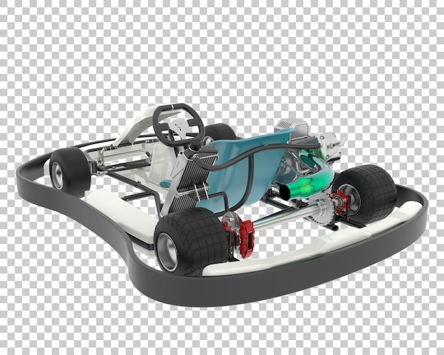 Gokart Na Przezroczystym Tle Ilustracji Renderowania 3d