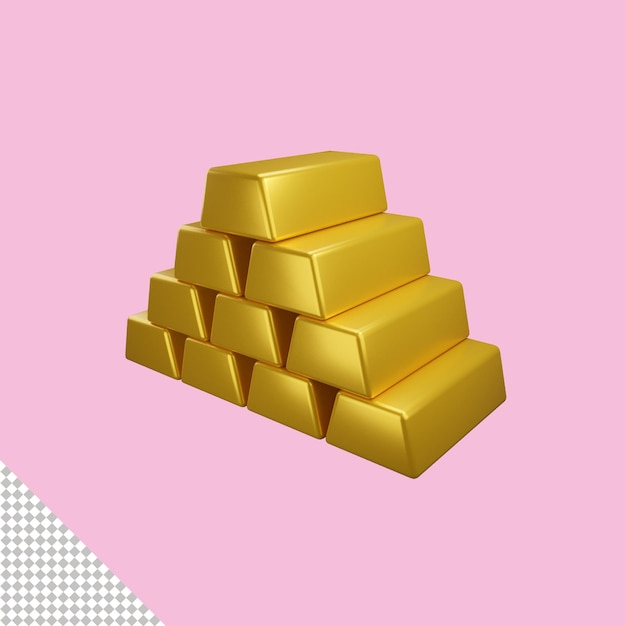 PSD gold 3d icon