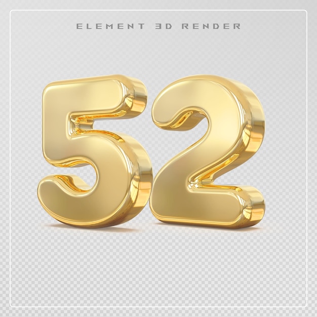黃金3D 數字52
