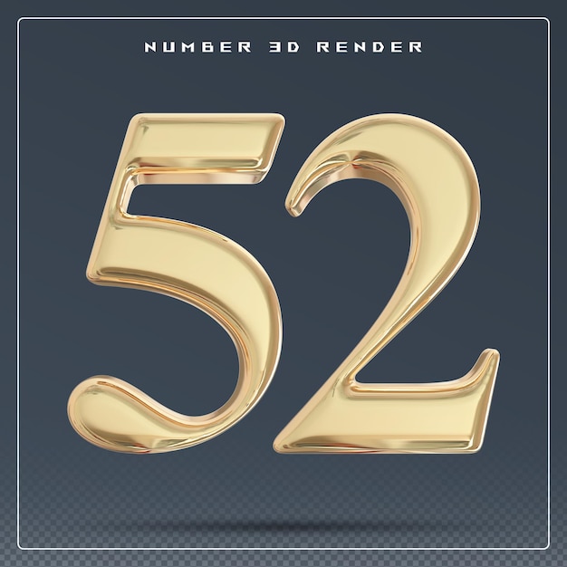 黃金3D 數字52
