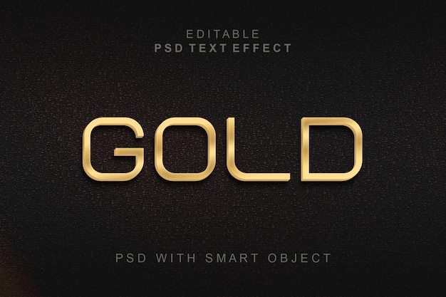 Gold 3d text effect