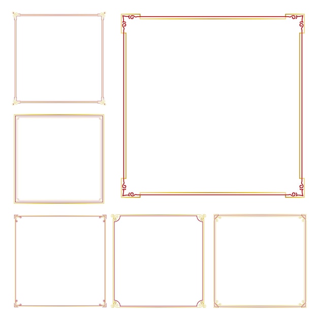 Gold and Red Elegant Frame