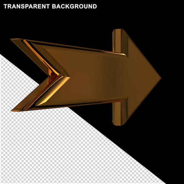 Gold arrow 3d