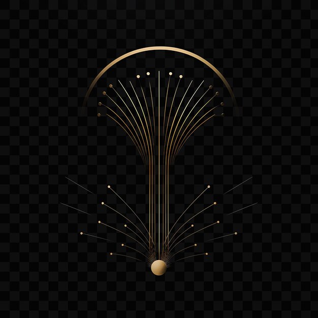 PSD gold arrow on a black background