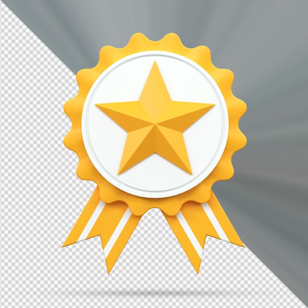 Gold award ui icon 3d rendering medal reward icon realistic champion winner award metal medal