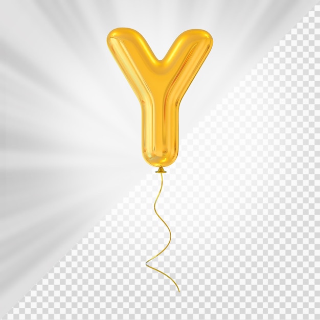 Gold balloon letter y