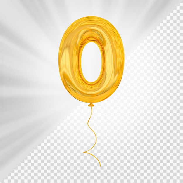 Gold balloon number 0