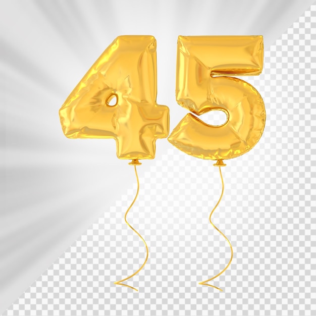 골드 풍선 번호 45