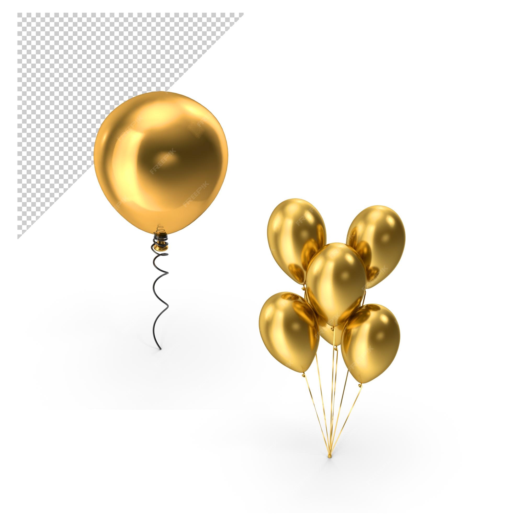 Premium PSD | Gold balloon png Premium PSD | Gold balloon png
