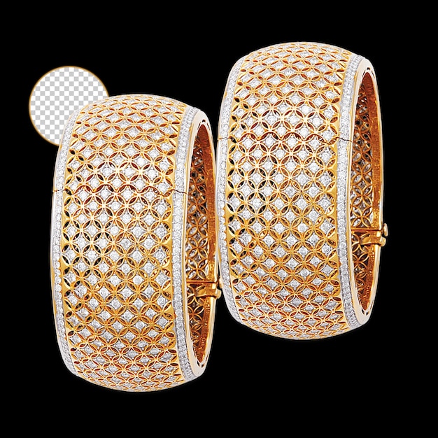 gold bangle Traditional Kangan Kada on white background