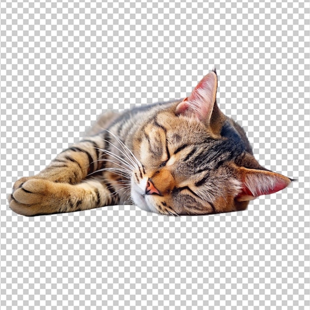 PSD the gold bengal cat on white space