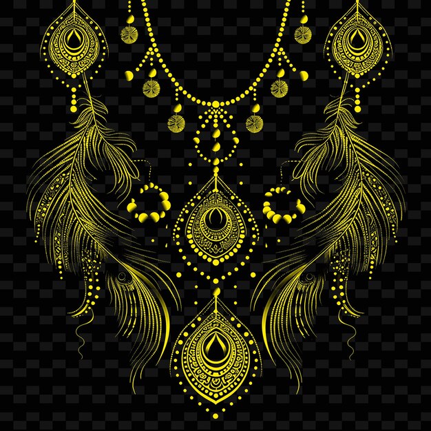 PSD a gold and black design with a gold ornament on a black background