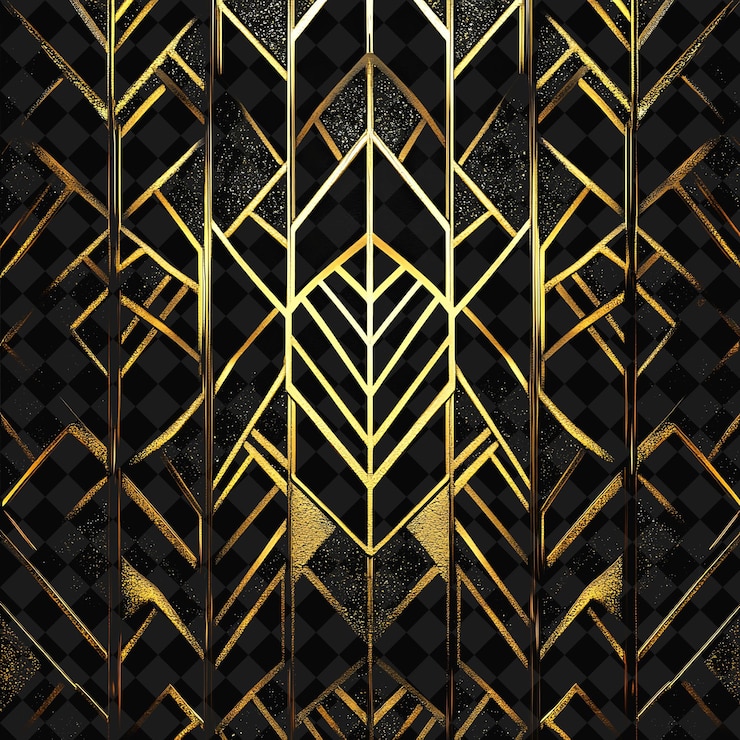 PSD a gold and black wall with a gold diamond pattern