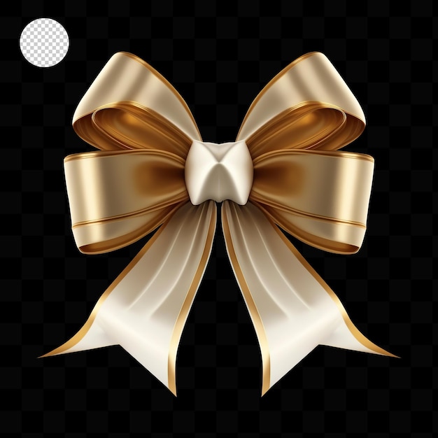 Gold bow and ribbon