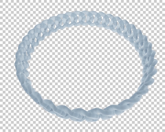 PSD bracciale in oro isolato sull'illustrazione del rendering 3d di sfondo