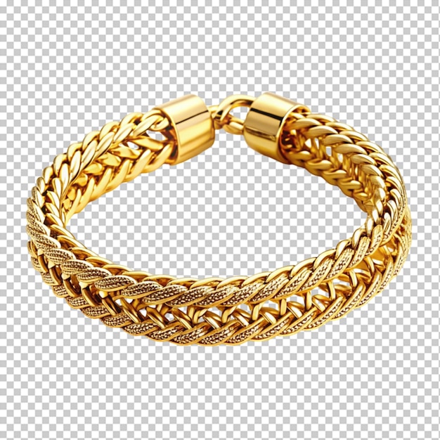 PSD gold bracelet on transparent background