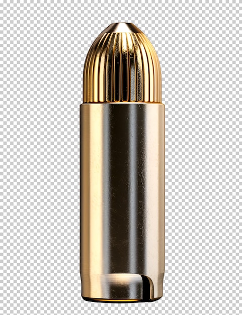 PSD 고립된 투명한 배경에 금색 총알 카트리지