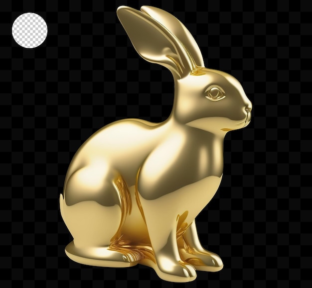 PSD gold bunny