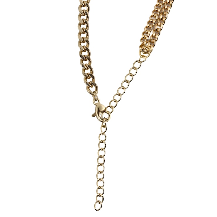 PSD gold chain necklace with adjustable length