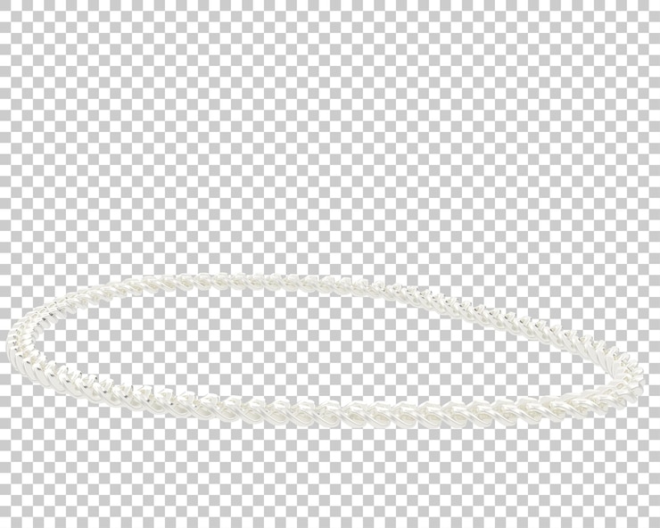 PSD 透明背景上的金链 3d 渲染插图