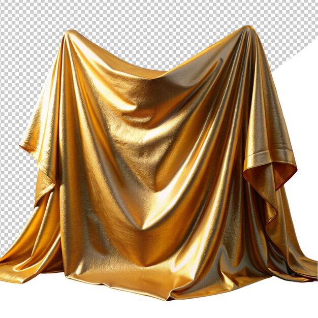 PSD gold cloth texture on transparent background