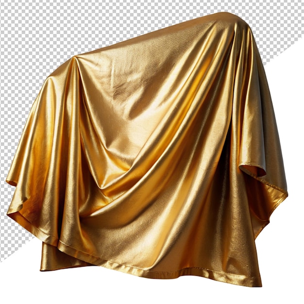 PSD gold cloth texture on transparent background