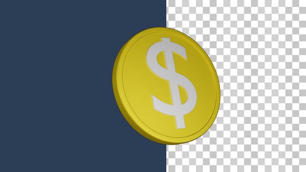 PSD gold coin illustration