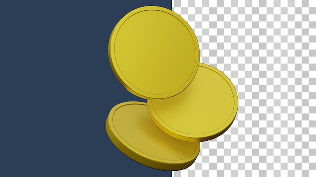 PSD gold coin illustration