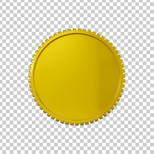 Gold coin isolated