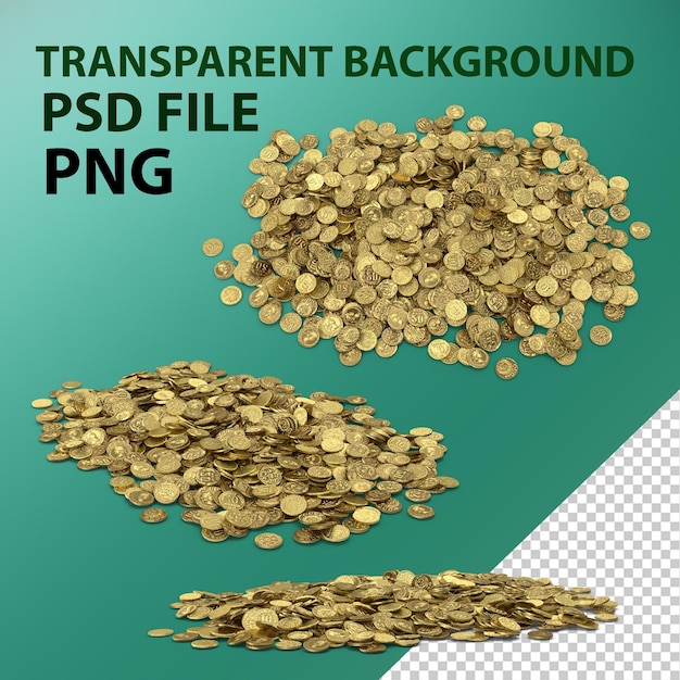 Gold coins pile png